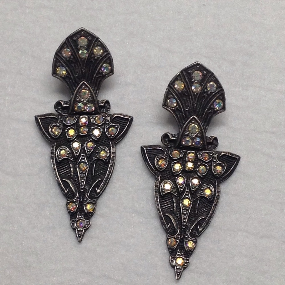 Art Deco Inspired Dramatic Earrings